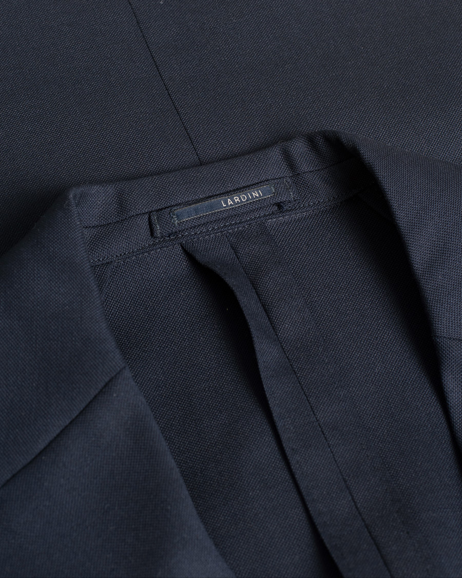 Lardini Patch Pocket Wool Blazer Navy
