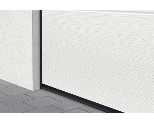 ARON Basic Garagedeur Sectionaaldeur 40 mm L-profiel Slategrain RAL 9010 Zuiver Wit 2500x2125 mm incl. Garagedeuropener, 2 x 2-kanaals handzenders, binnendrukknop IT1-1b