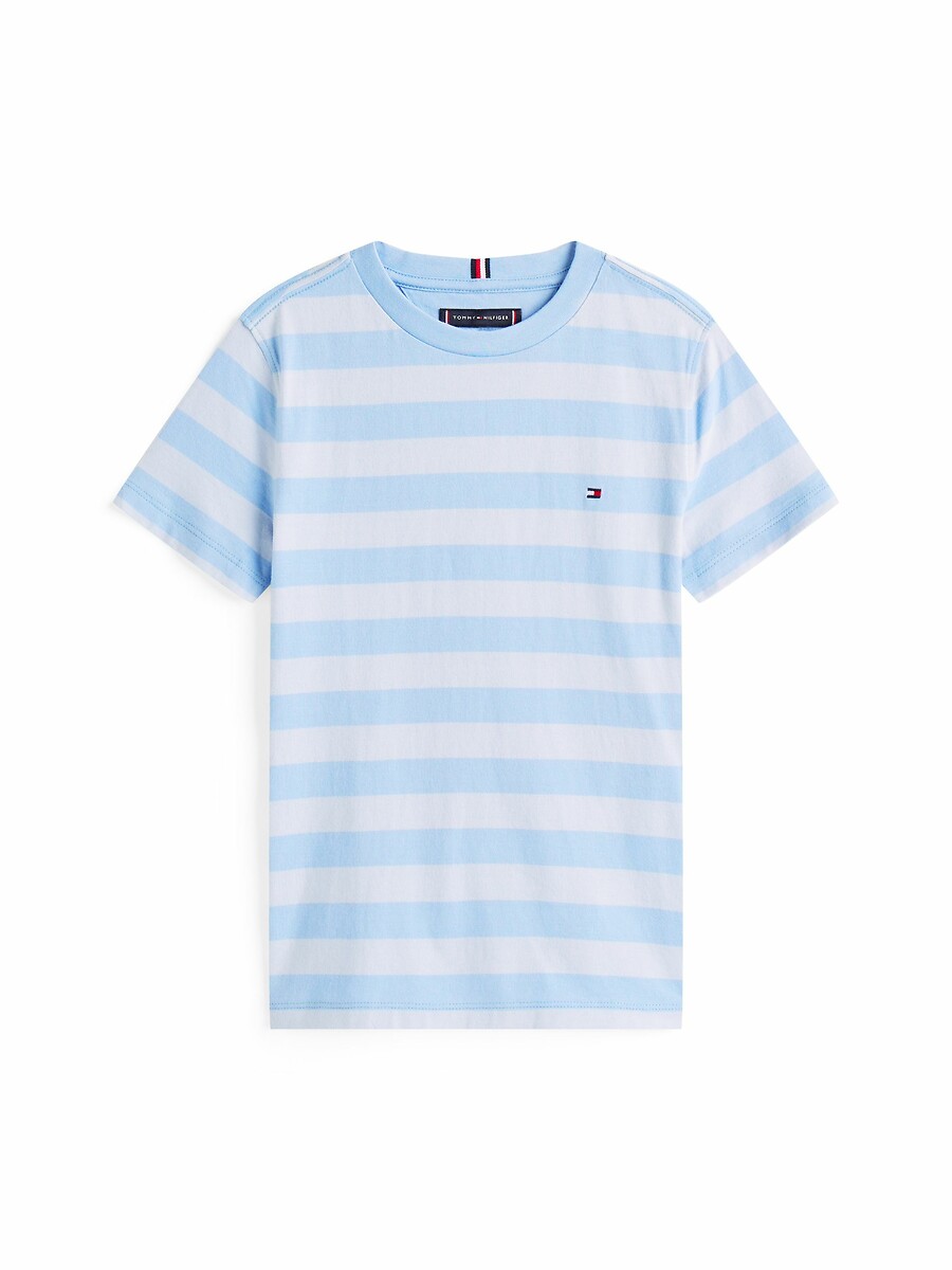 TOMMY HILFIGER<br>Camiseta listrada de manga curta, tamanho 10-16 anos