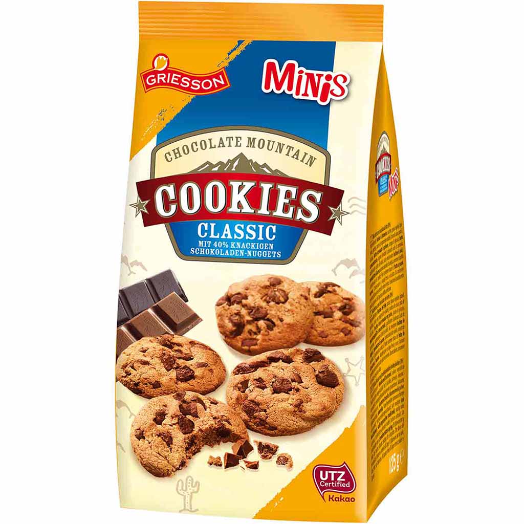 Griesson Chocolate Mountain Cookies Classic minis 125g MHD:1.9.25