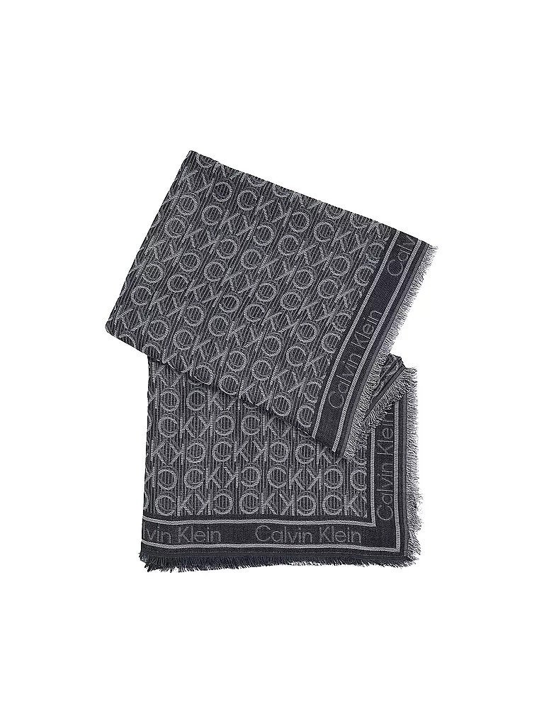CALVIN KLEIN Schal MONOGRAM schwarz