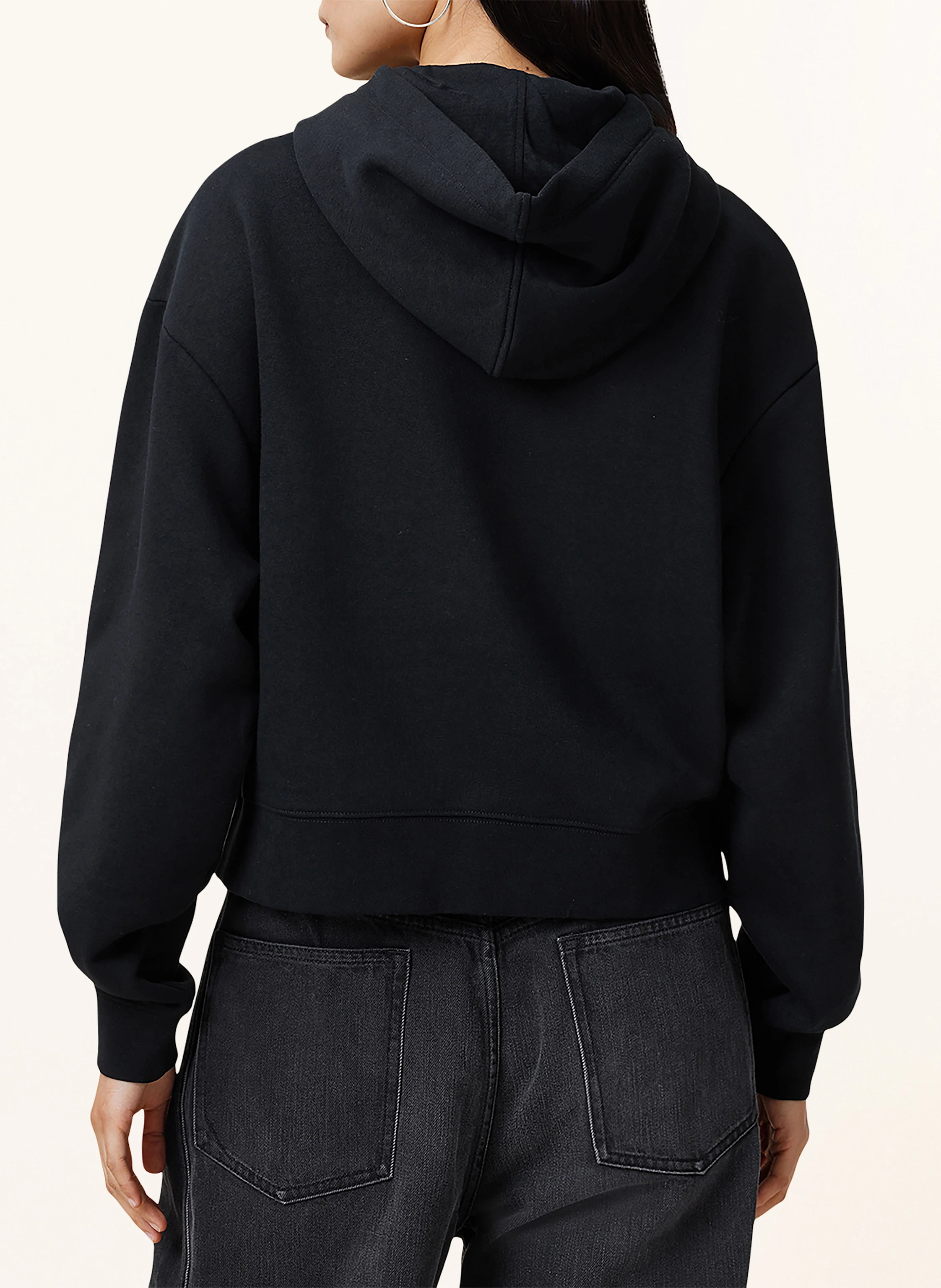 ALLSAINTS Cropped-Hoodie mit Schmuckperlen