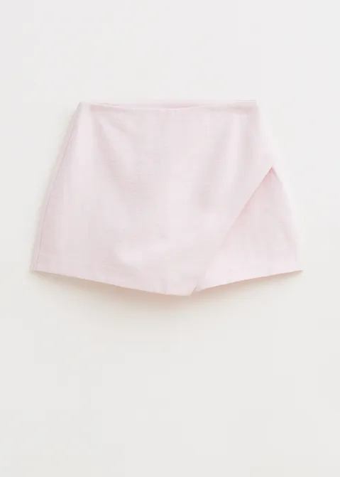 Skort met glans roze (ROS.L)