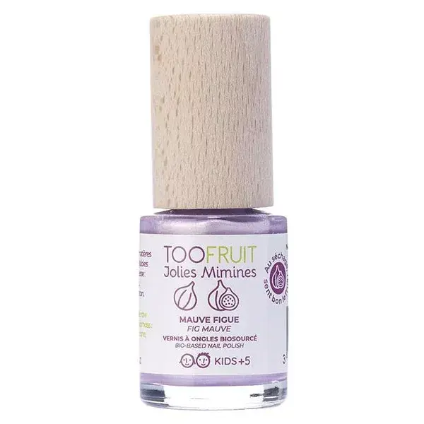 Esmalte infantil Toofruit Pretty Hands, cor Mauve Fig, de origem biológica, 10ml