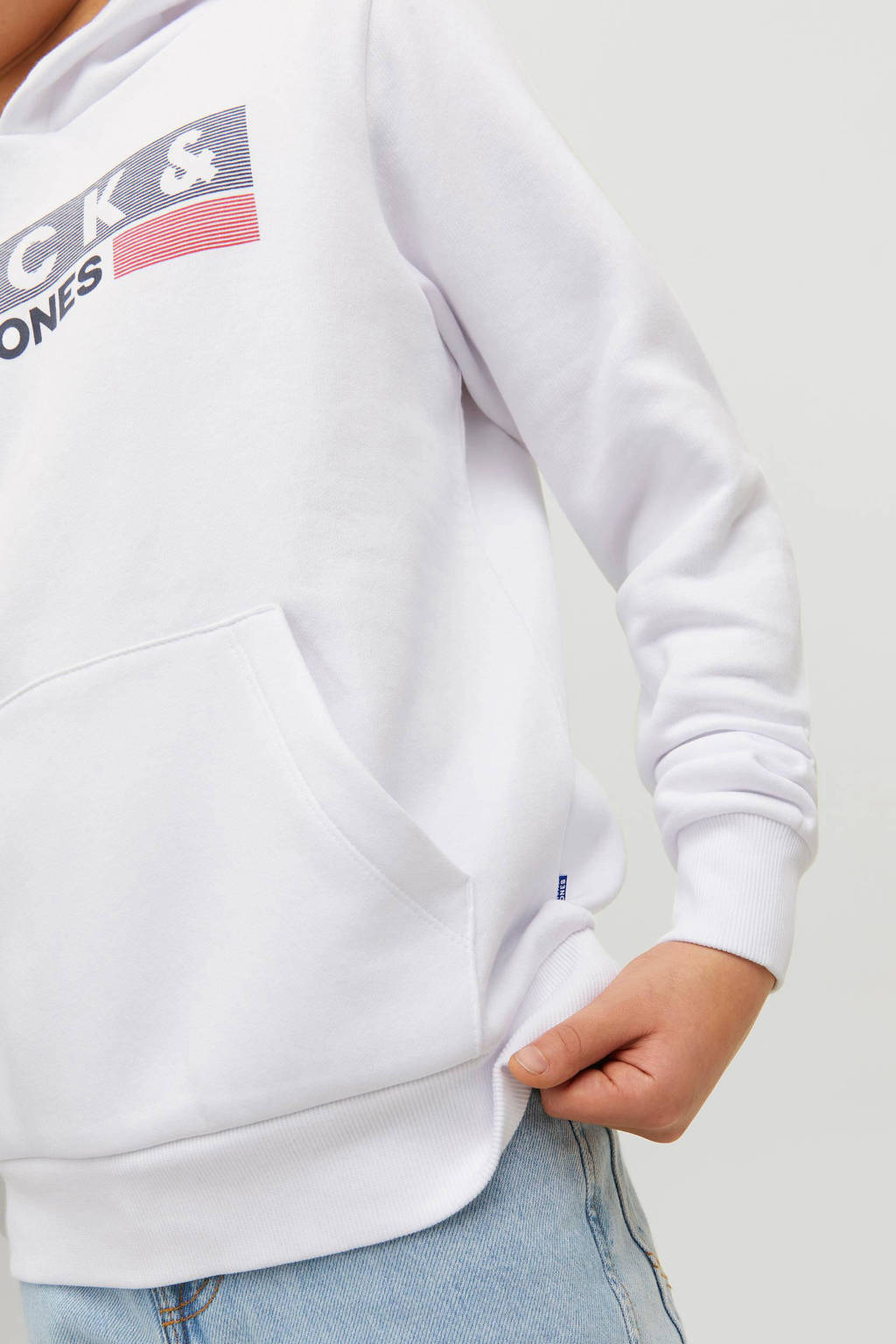 JACK & JONES hoodie JJECORP met logo wit