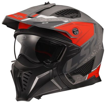 Casque LS2 OF606 DRIFTER - DEVOR - Gris / Rouge