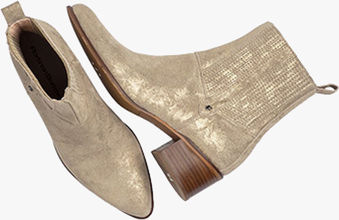 FLORIS VAN BOMMEL gouden floris van bommel enkellaarsjes sfw-50053