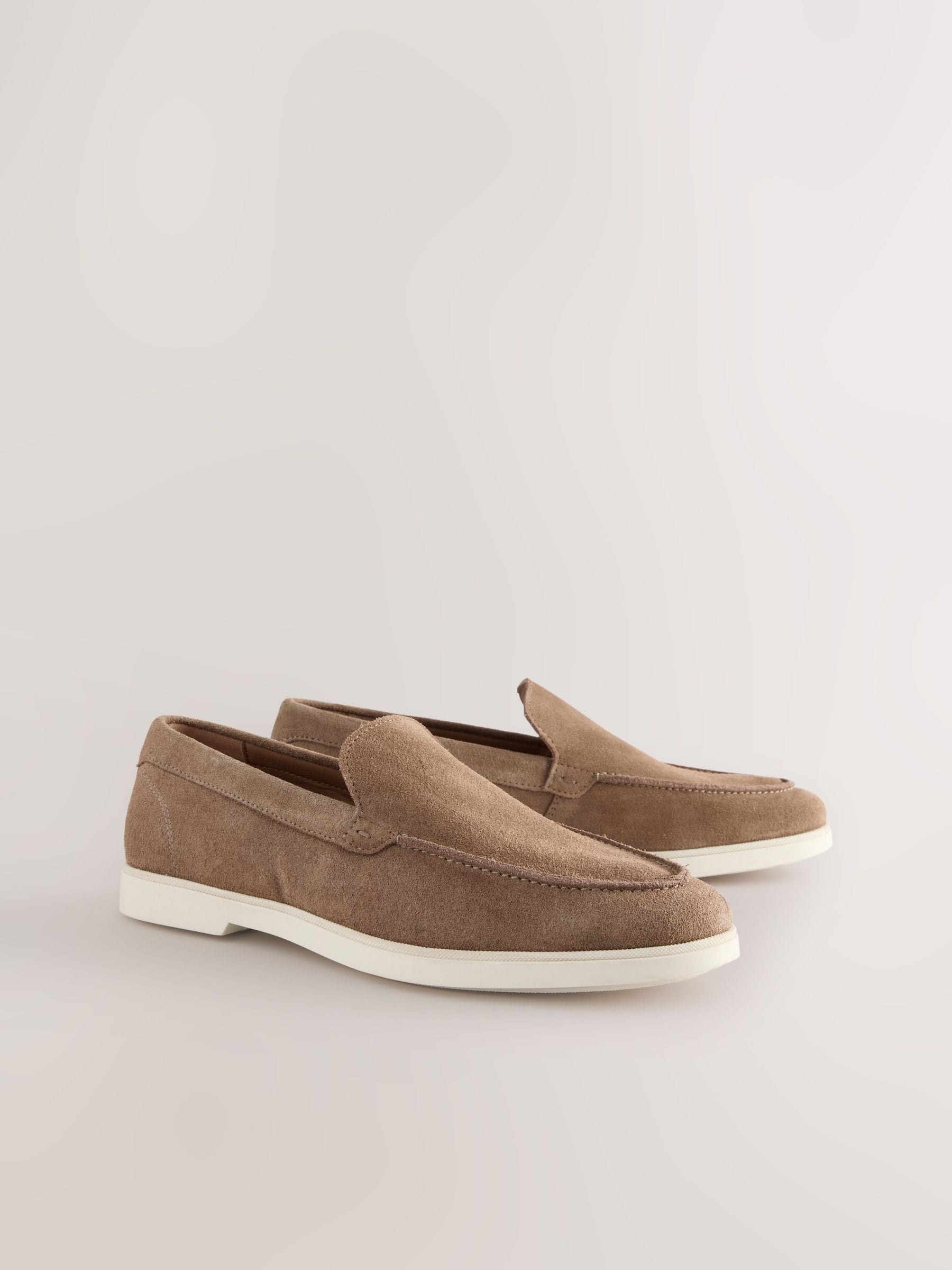 Taupe - Suède instapschoenen