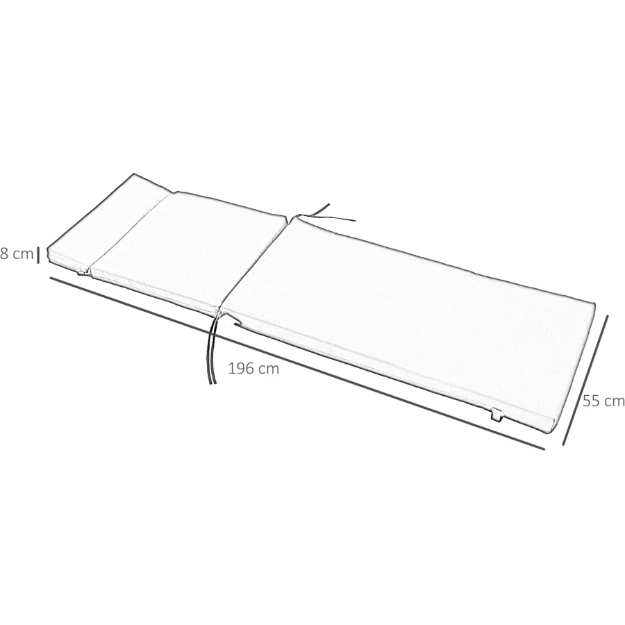 Outsunny Stuhlauflage mit 180g? Polyester schwarz