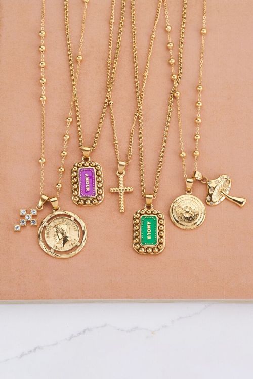 Bold Spirit ketting paarse amour bedel