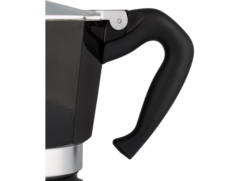 Bialetti Espressokocher Moka Express 3 Tassen, Schwarz Italienische Espressokanne – ein Design-Klassiker