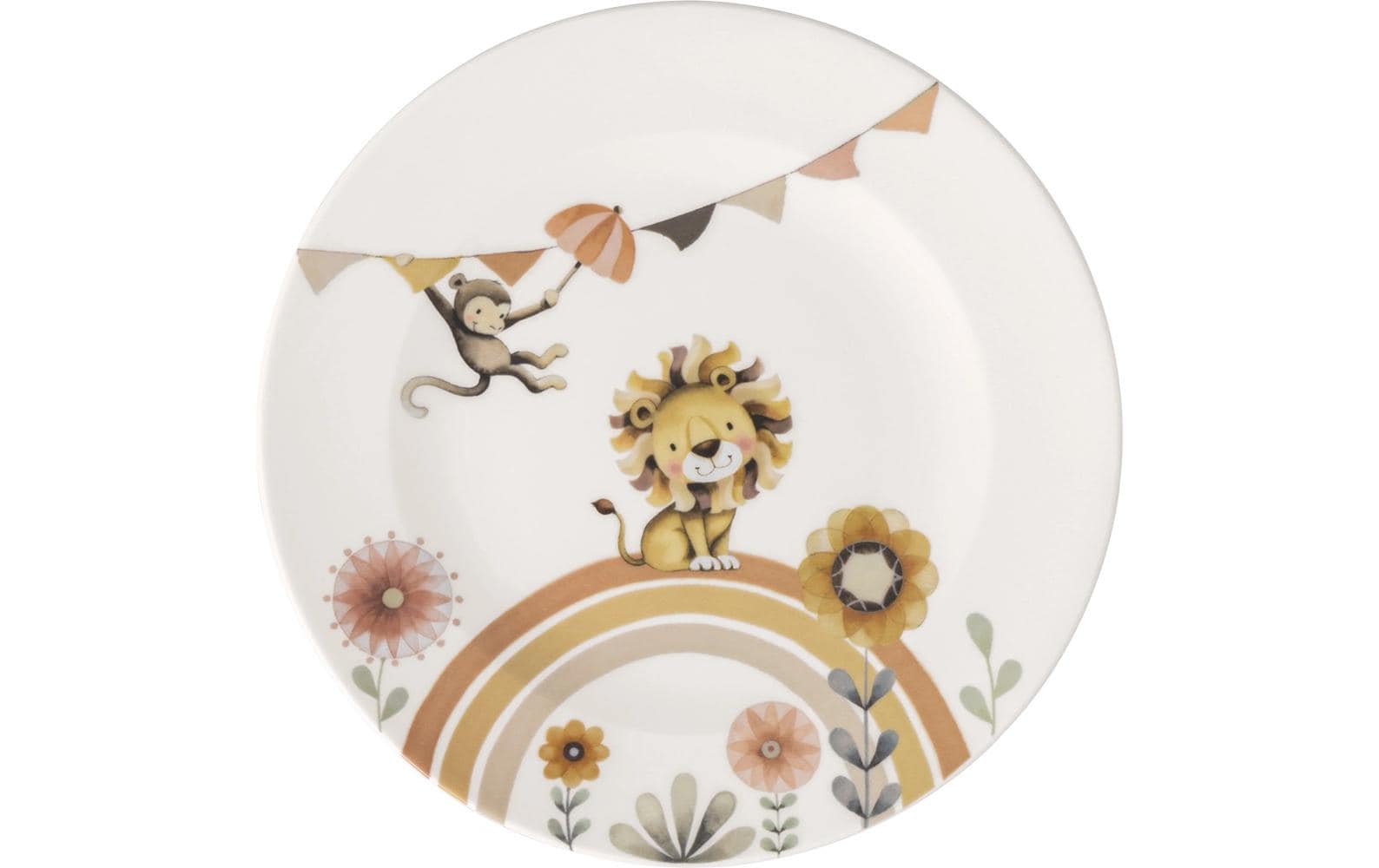 Kinderteller Roar Lion 6 Stück, Hellorange<br>Teller für Kinder