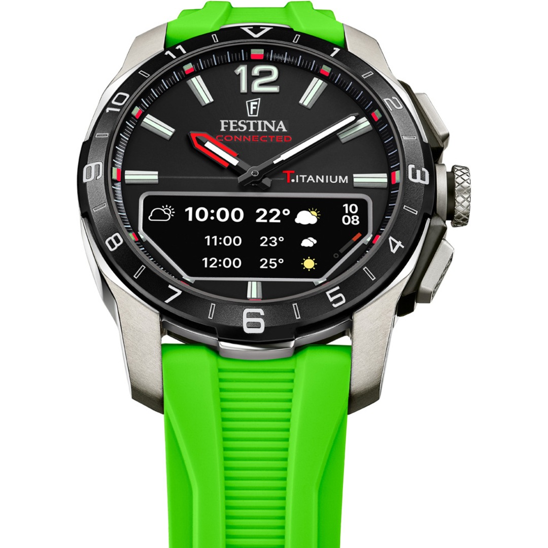 Festina Connected D Titan Schwarz / Grün Ø 44 mm