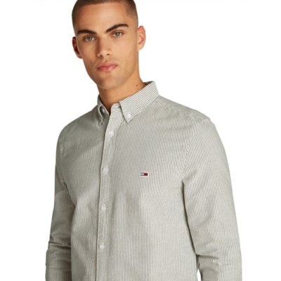 Chemise à manches longues homme Tjm Slim Stripe Oxford TOMMY HILFIGER