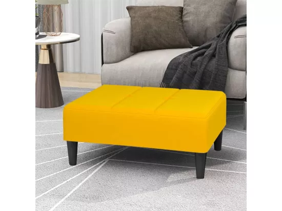 Repose-pied Jaune 78x56x32 cm Velours