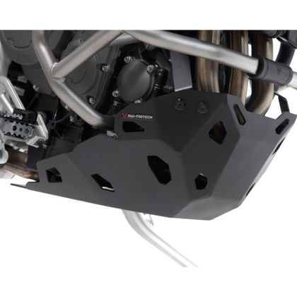 Sabot moteur SW-MOTECH ALUMINIUM - montage avec crashbar Triumph - Noir