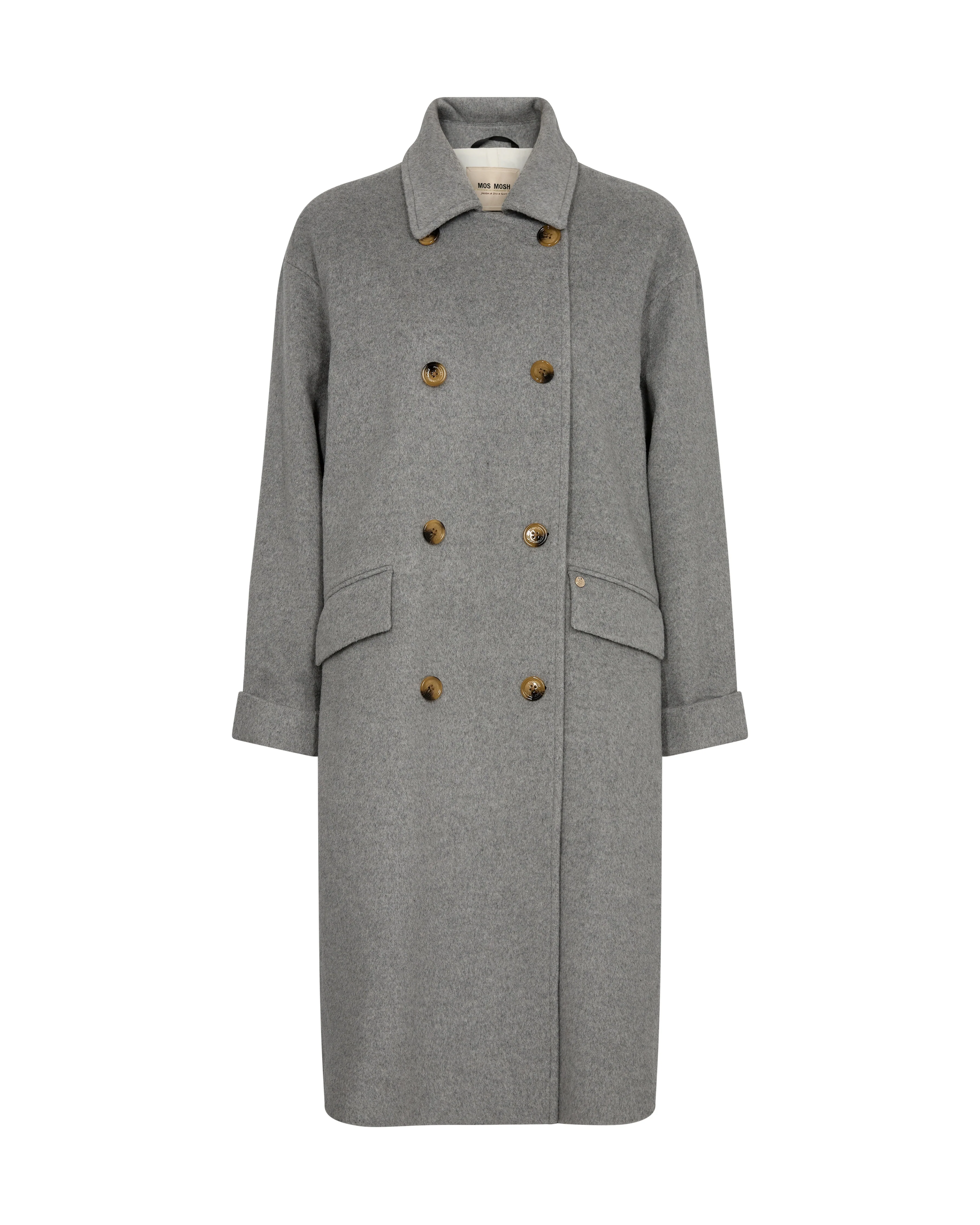 Mos Mosh  Venice uldfrakke - Grey Melange