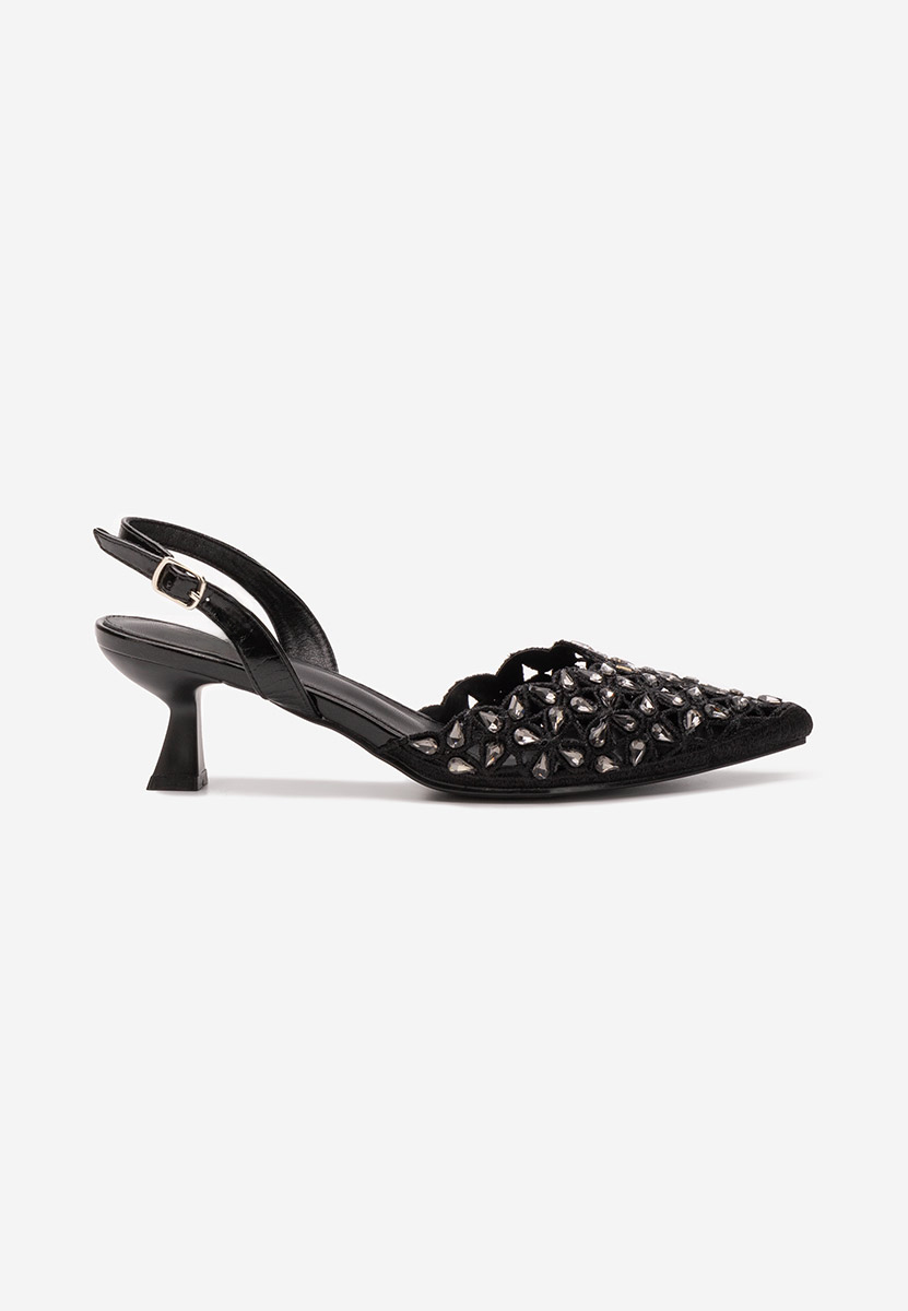 Chaussures slingback noirs Melonie