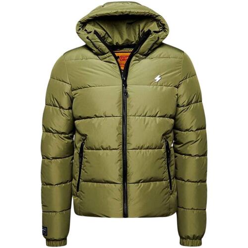 Superdry - HOODED SPORTS PUFFR JACKET Verde