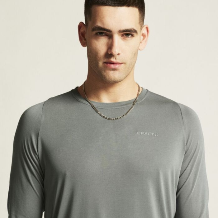 Craft Herre Trøjer Collective Bi-Blend LS Tee Grå
