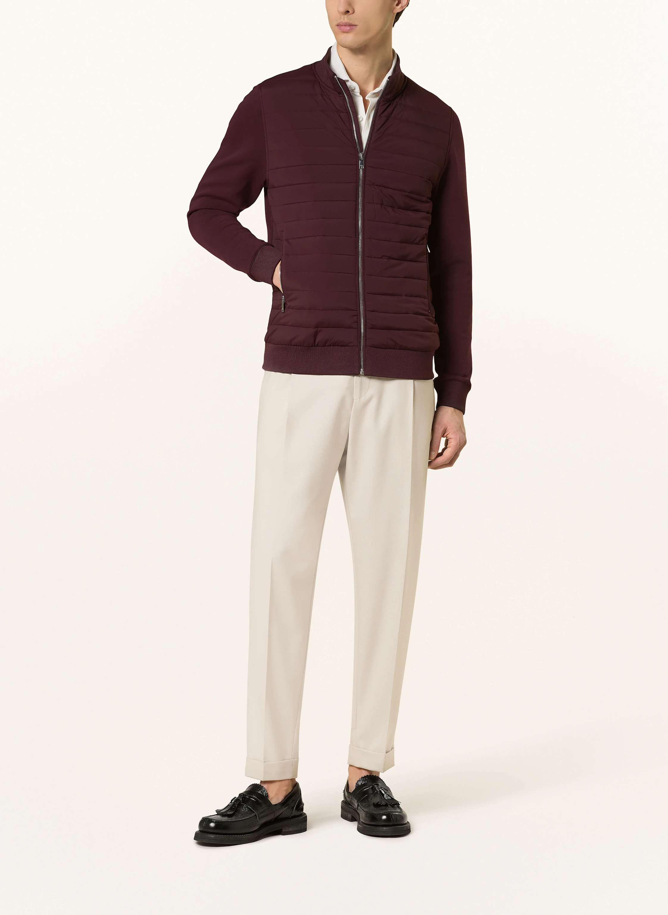 REISS Steppjacke im Materialmix