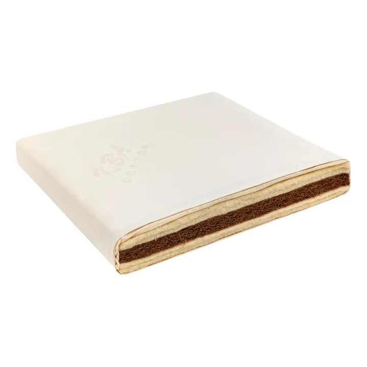 Bermbach Handcrafted Matelas carré pour berceau Martha en coton bio | Blanc