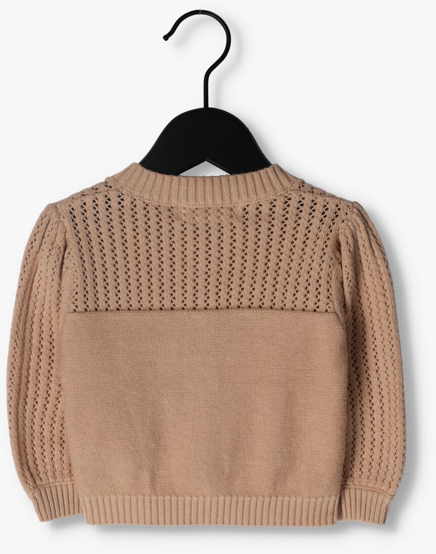 QUINCY MAE beige quincy mae vest pointelle knit cardigan