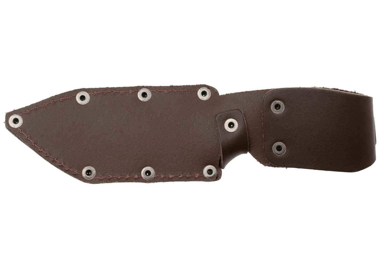 WOOX Bad Boy Hunter BUKNF06101 Acid Stonewashed D2, X-Grip Brown Micarta, jachtmes