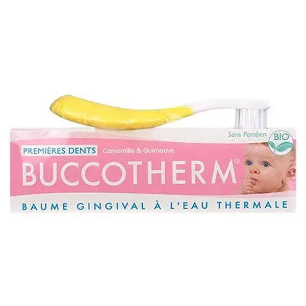 Kit de gel para primeiros dentição Buccotherm + escova de dentes