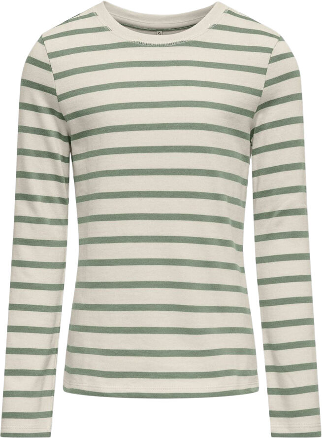 ONLY KOGNEW SOPH L/S O-NECK TOP JRS Birch/hedge green