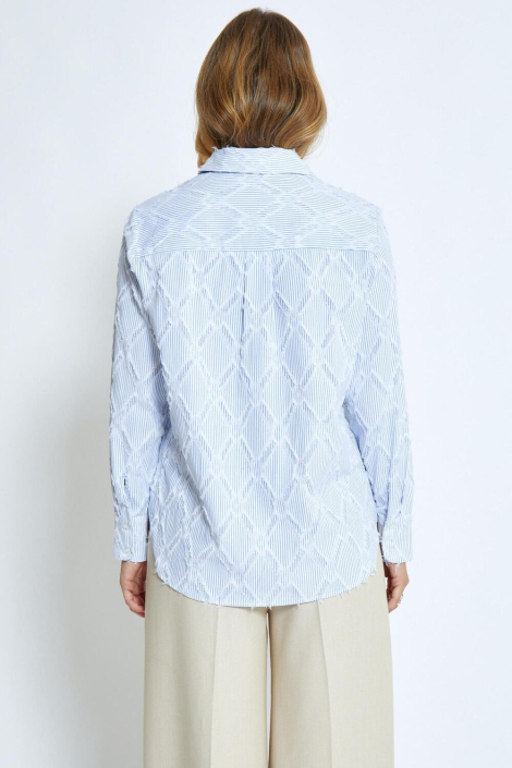 Minus blauwe dames blouse