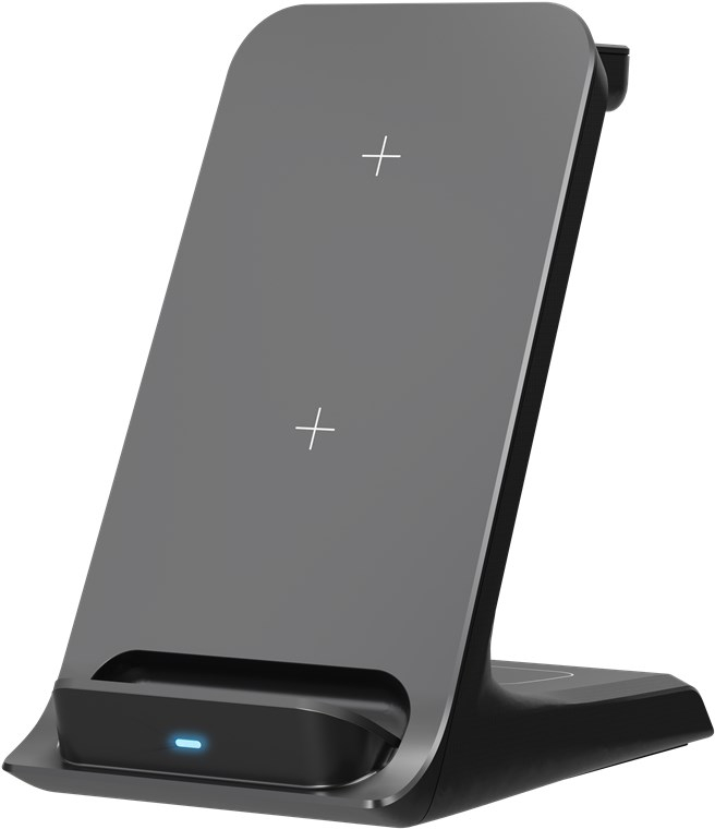 (15W) 3in1 Ladegerät Qi Wireless Charger für Apple iPhone / Apple Airpods / Apple Watch Ladestation (60217) - Schwarz