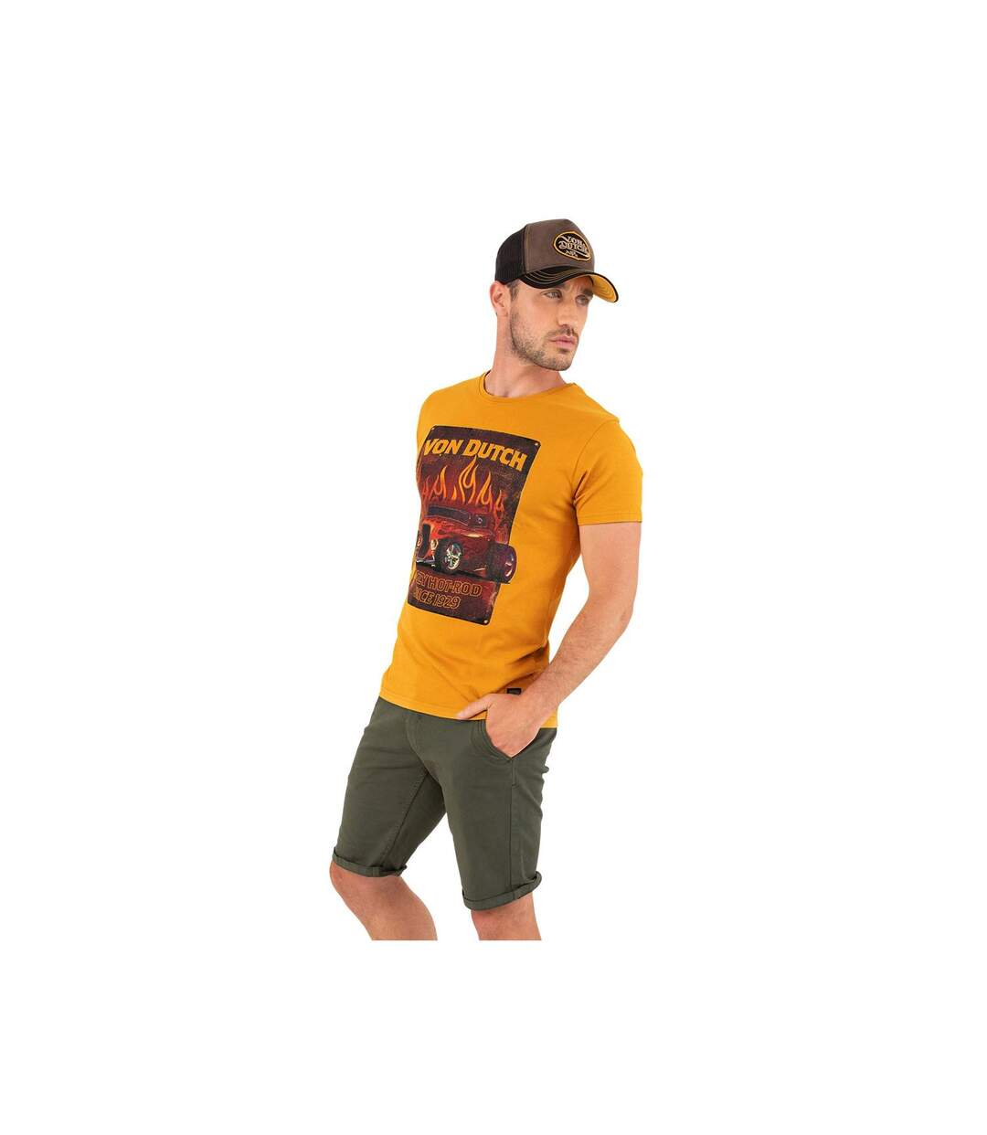 T-shirt col rond regular fit homme en coton Crazy