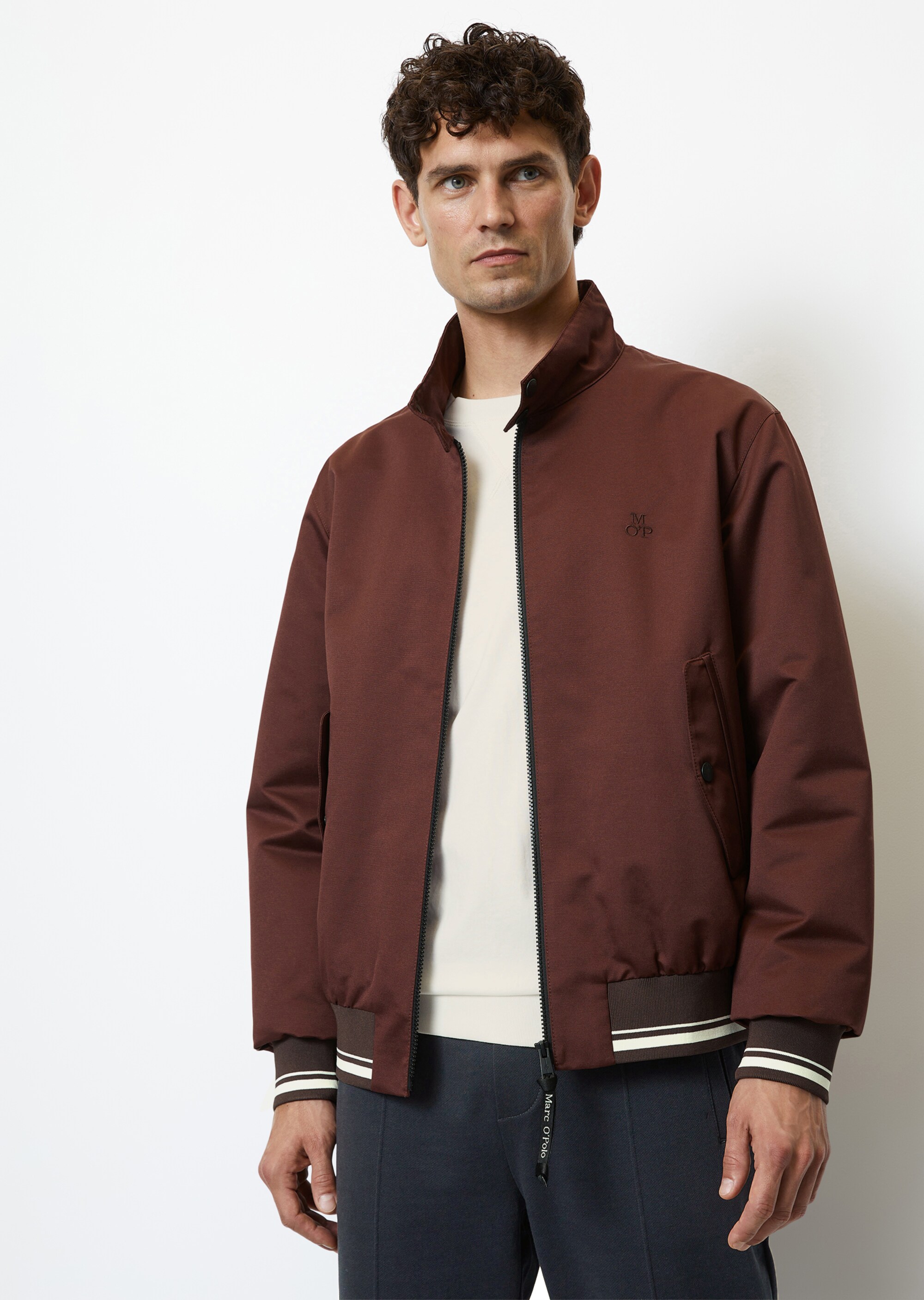Blouson-Jacke regular mit Biker-Kragen