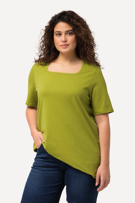 T-Shirt, A-Linie, Carree-Ausschnitt, Halbarm