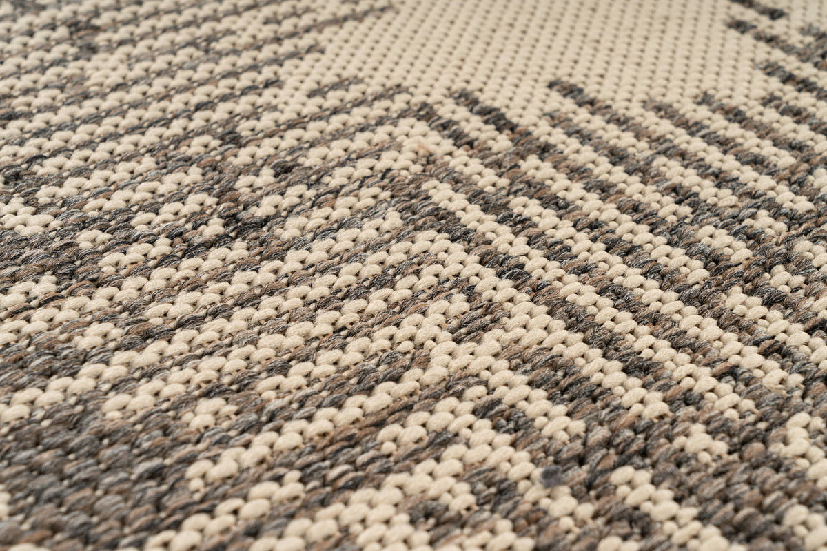 Outdoor-Kurzflorteppich SPLASH 200 - creme-braun - 80x150 cm