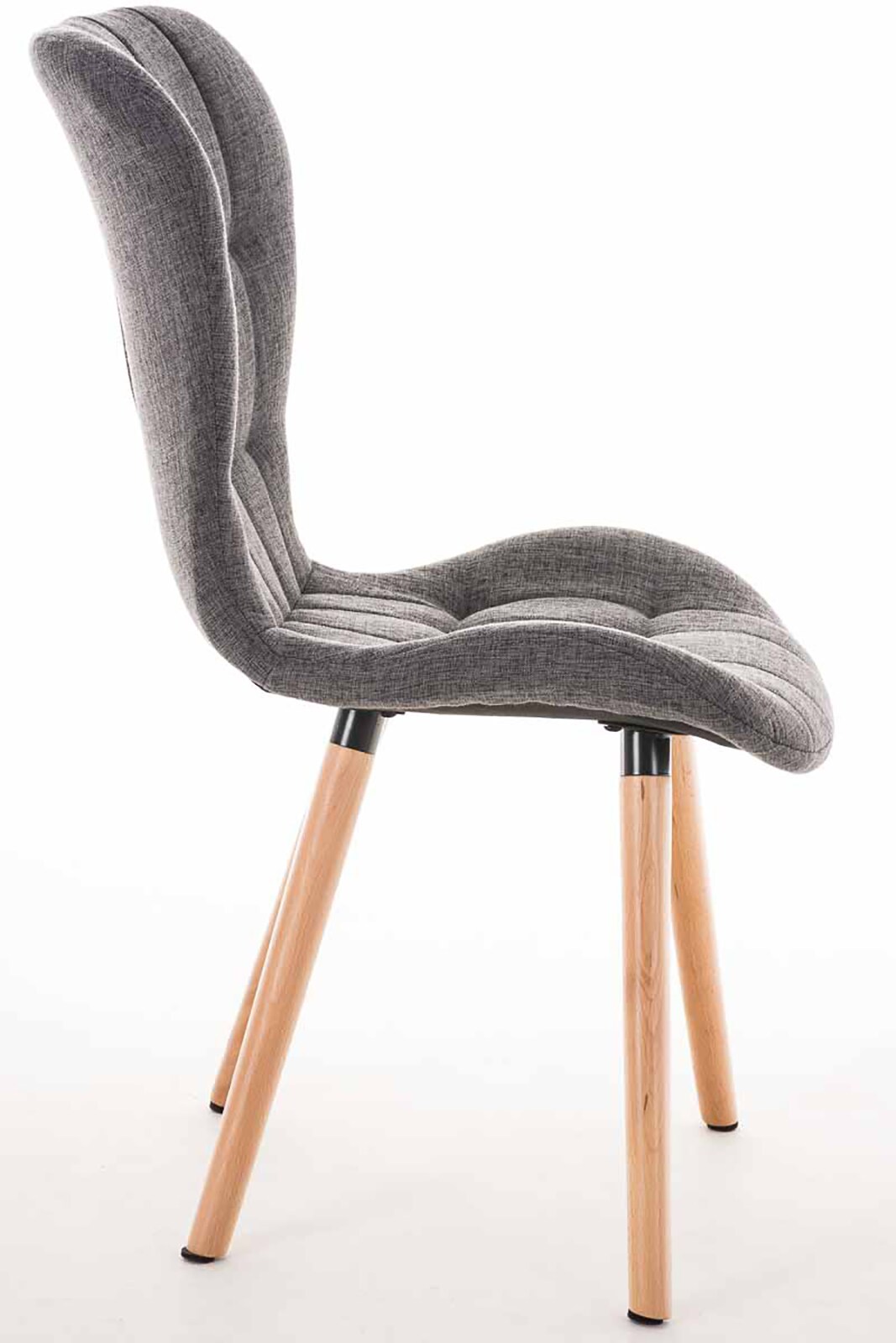 CLP 4er Set Esszimmerstuhl Elda Mit Polsterung Und Stoffbezug I Lehnstuhl Mit Robustem Holzgestell I Polsterstuhl Mit Ziernähten