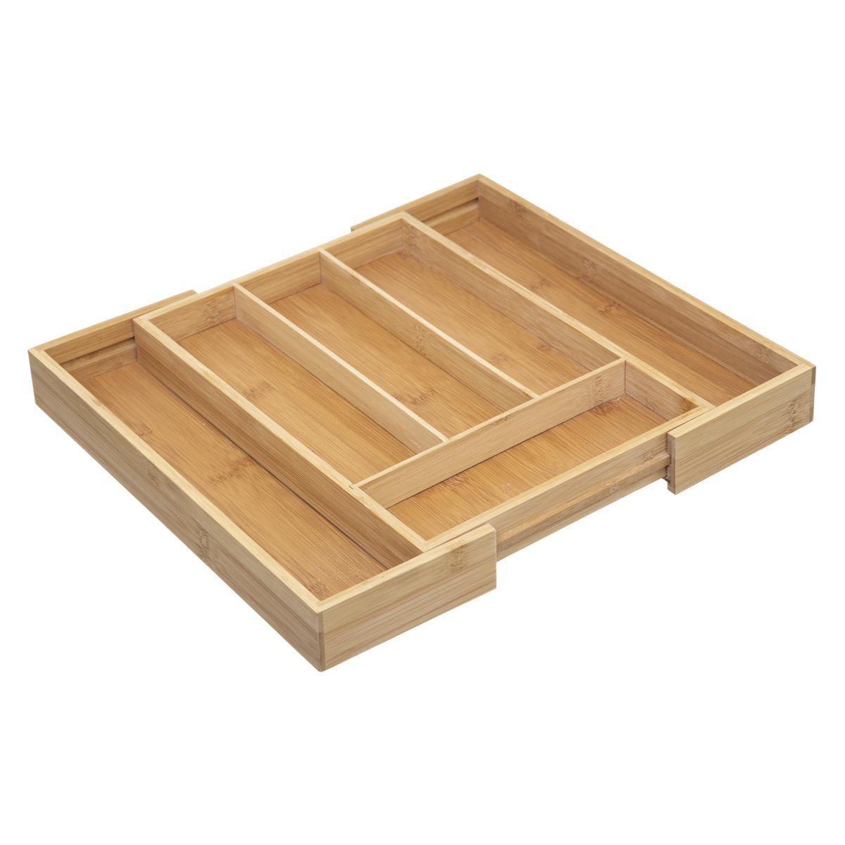 RANGE COUVERT BAMBOU EXTENSIBLE X6 COMPARTIMENTS