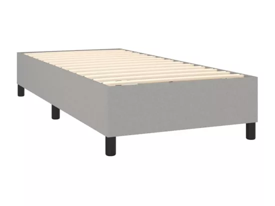 Sommier à lattes de lit Gris clair 90x190 cm Tissu