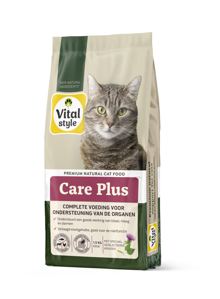 VITALstyle Care Plus - Kattenvoer - 1.5 Kilogram - Kip, rund
