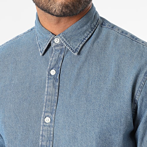 Chemise Jean Manches Longues Texas Bleu Denim