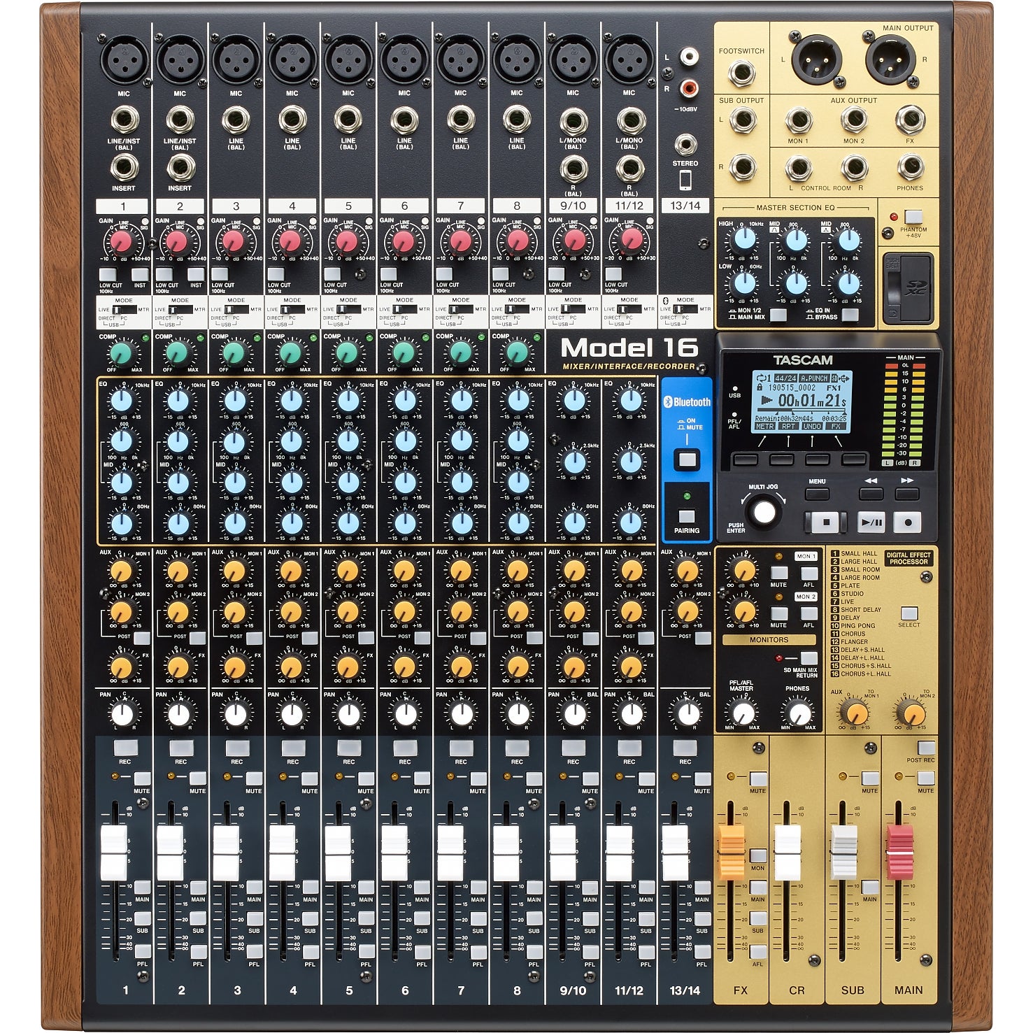 Tascam Model 16 16-kanaals mengpaneel