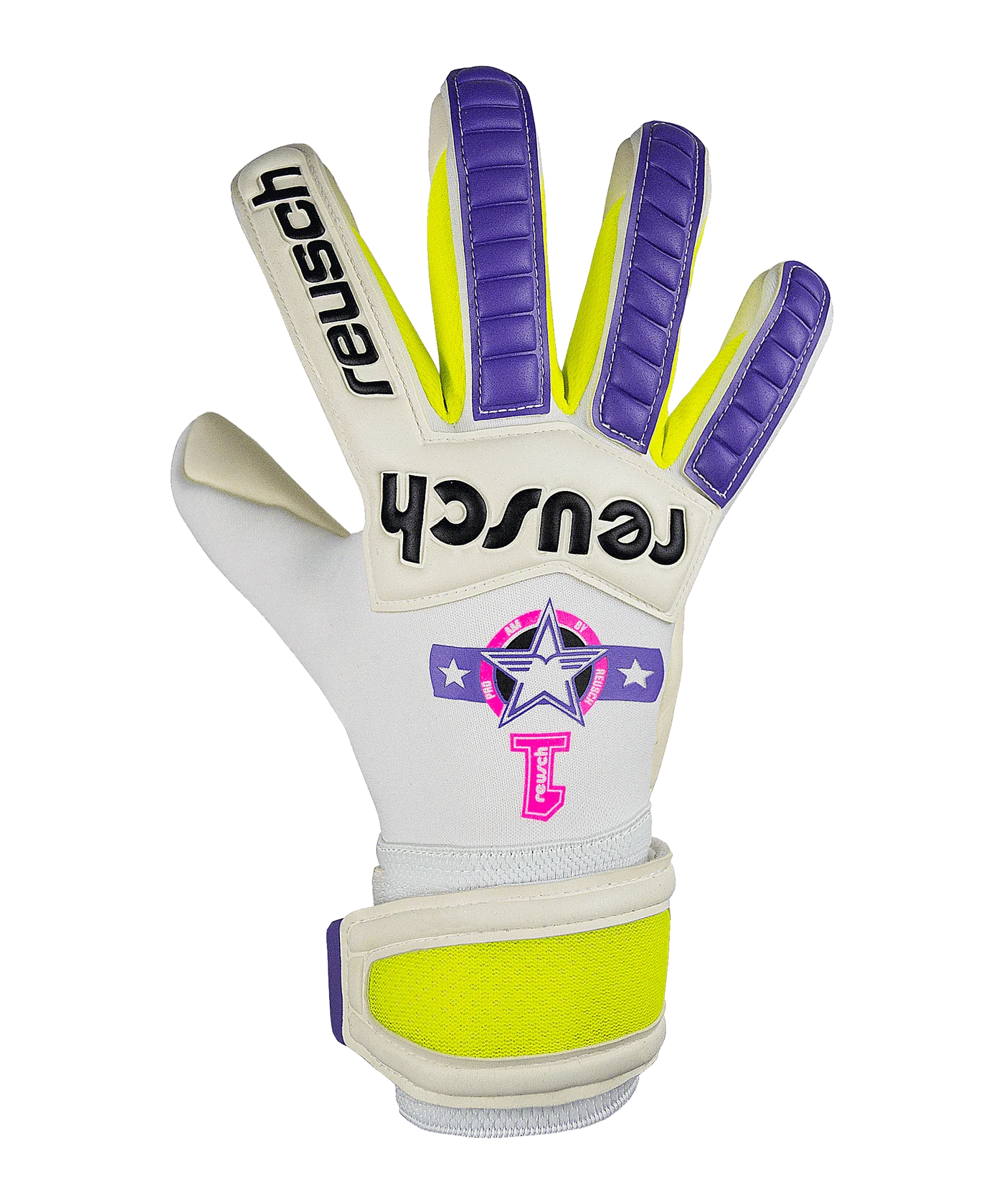 Reusch Legacy Pro Am Gold X TW-Handschuhe Weiss Lila F1055