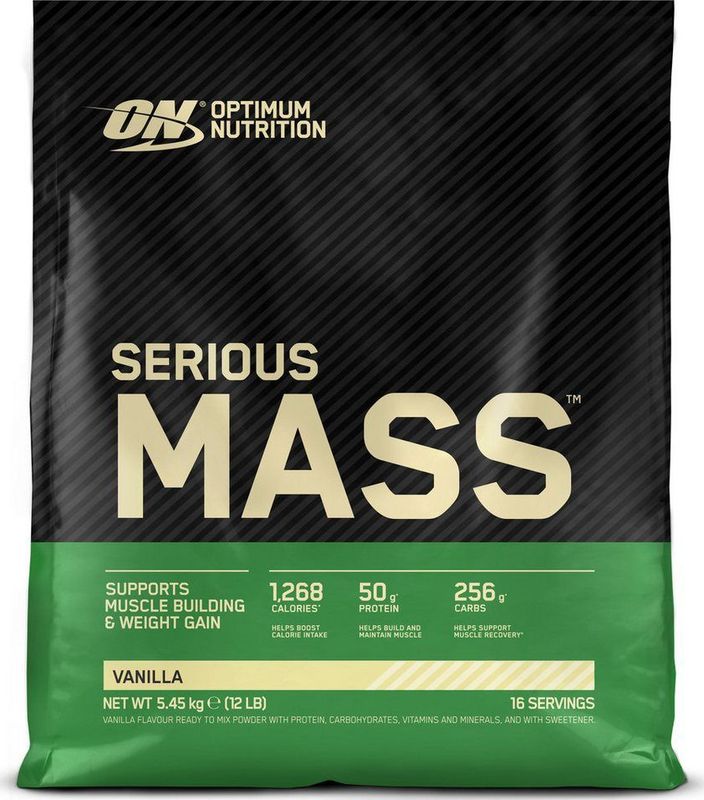 Optimum Nutrition Serious Mass - Vanilla - Mass Gainer - Weight Gainer - 5450 gram (16 servings)