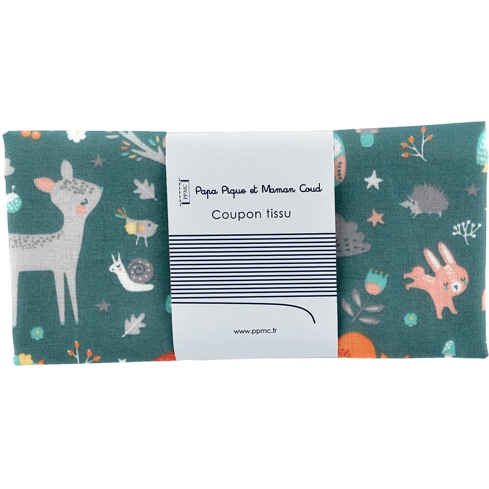Coupon Tissu 50 Cm Animaux De La Forêt Ex1076