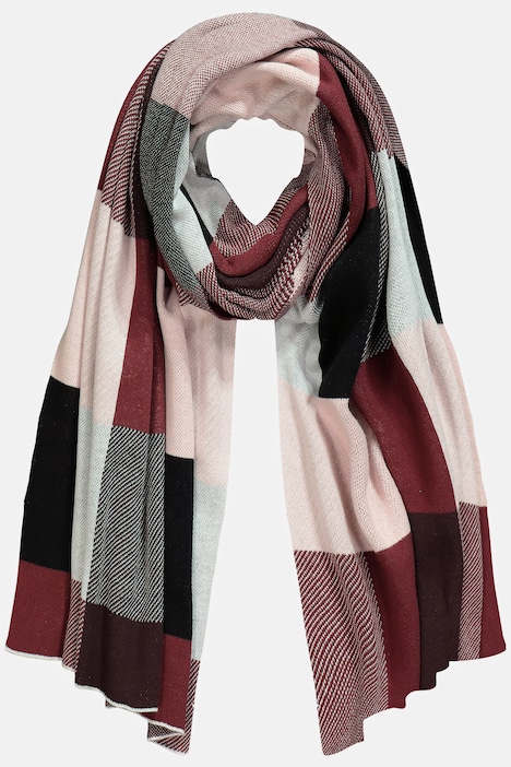 Strickschal, Karomuster, extraweich