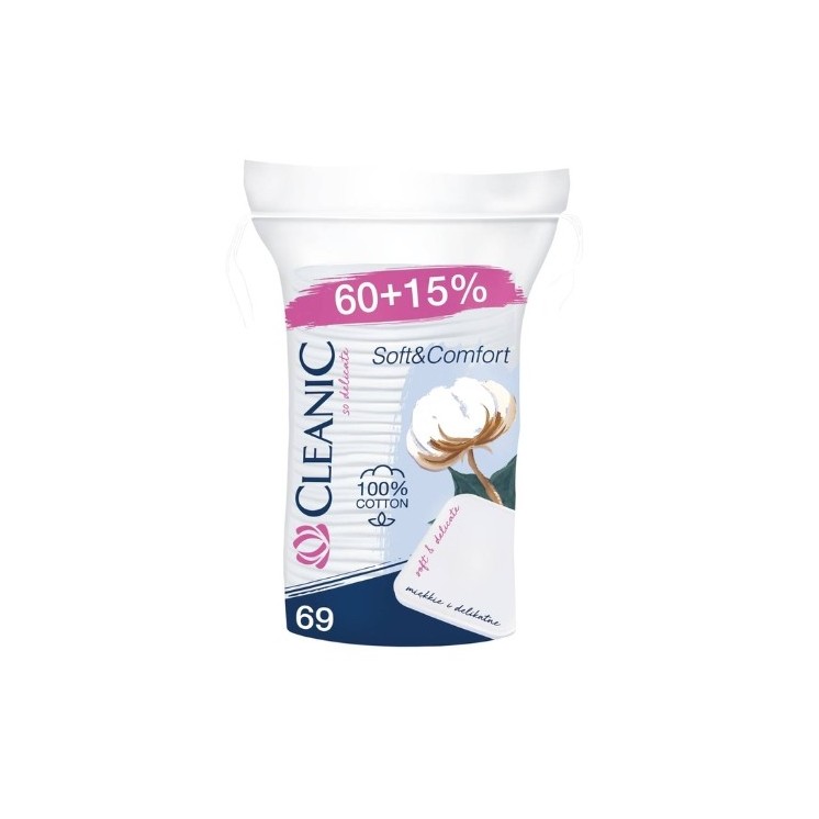 Cleanic Soft & Comfort Square Kosmetikpads 69 Stk.