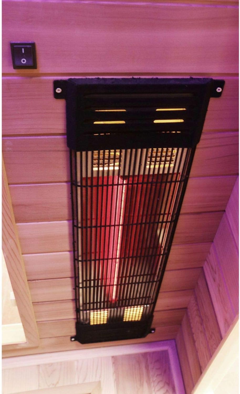 Dewello® Infrarotkabine Infrarotsauna Pierson PRO 135x105 für 1-2 Personen aus Hemlock und Zedern Holz mit Duo Vollspektrumstrahler, Bodenstrahler, LED-Farblicht, Bluetooth, FM,MP3,USB