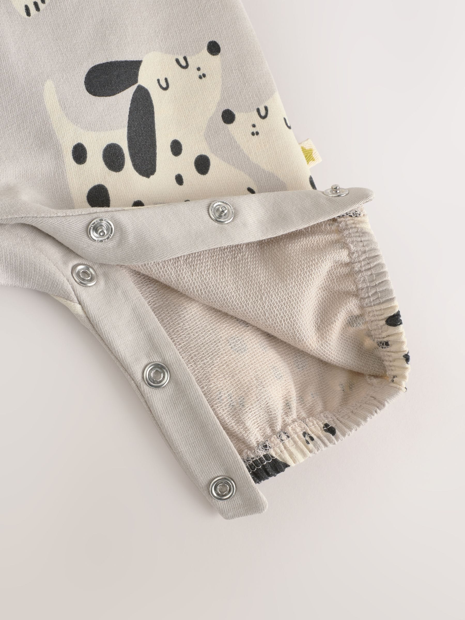 Zwart-wit hond - Jersey tuinbroek en rompertje babyset (0mnd-2jr)