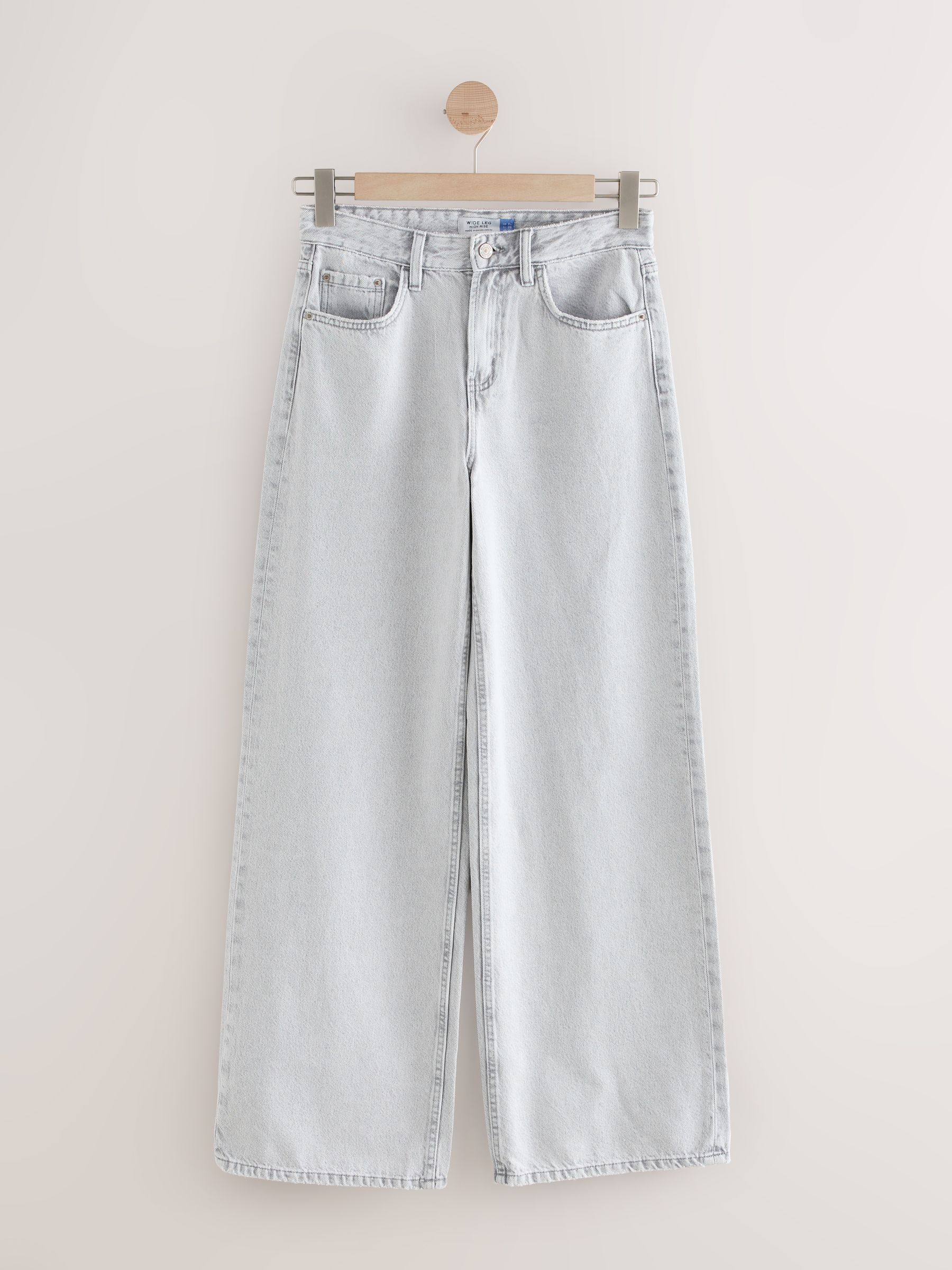 Grijs - Jeans met wijde pijpen